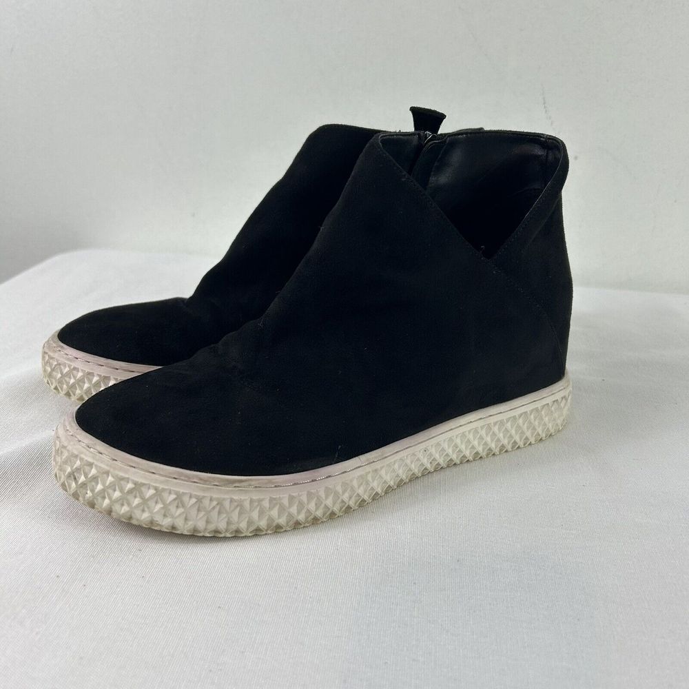 Aerosoles Women's Sneakers Black White Size 9 Zirah Asymmetrical‎ Side Zipper